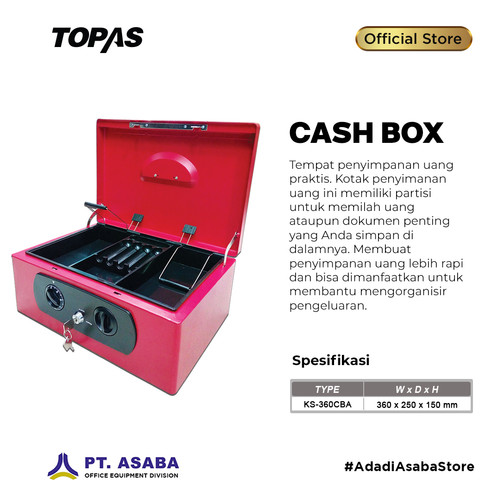 [EZO.7500223] Tempat Penyimpanan Uang Cash Box KS-360 CBA
