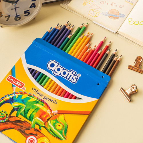 [EZO.7500234] AGATIS - Pensil Warna isi 24pcs Panjang