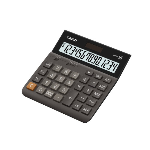 [EZO.7500256] Casio Wide H Series Calculator DH-14 Black