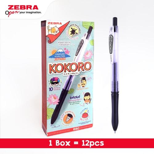 [EZO.7500280] ZEBRA KOKORO GEL 05MM BLACK 1 LUSIN