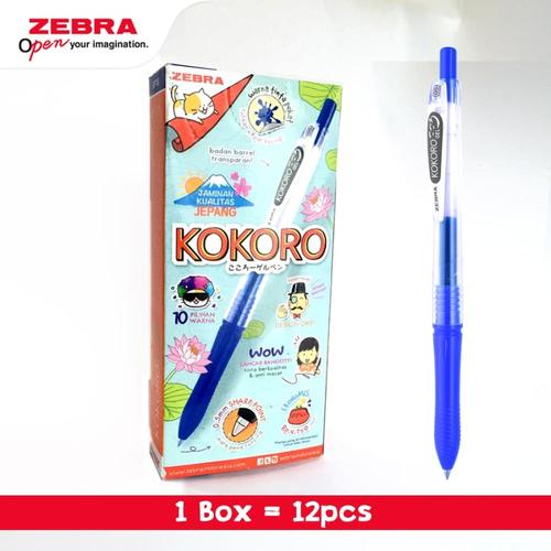 [EZO.7500281] ZEBRA KOKORO GEL 05 BLUE 1 LUSIN