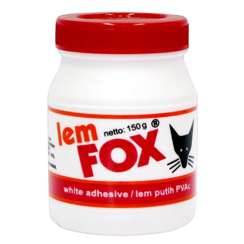 [EZO.7500295] Lem Fox PVAc Botol 150g Original Putih