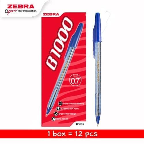[EZO.7500301] Zebra B-1000 Blue 0.7 1 lusin