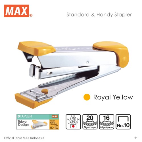 [EZO.7500323] MAX Stapler HD-10 Royal Yellow