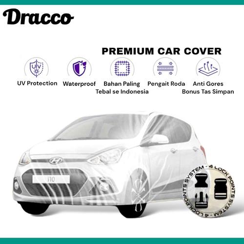 [EZO.4400304] car cover mobil hyundai i10 transparan tebal awet waterproof dracco