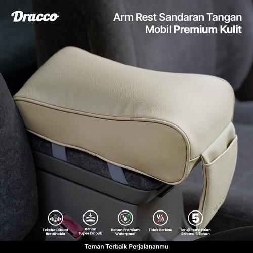 [EZO.4400363] car arm rest universal bantal mobil sandaran siku tangan cream dracco