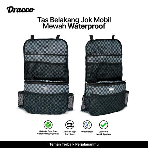 [EZO.4400366] Dracco car seat organizer tas aksesoris mobil multifungsi checkerblack
