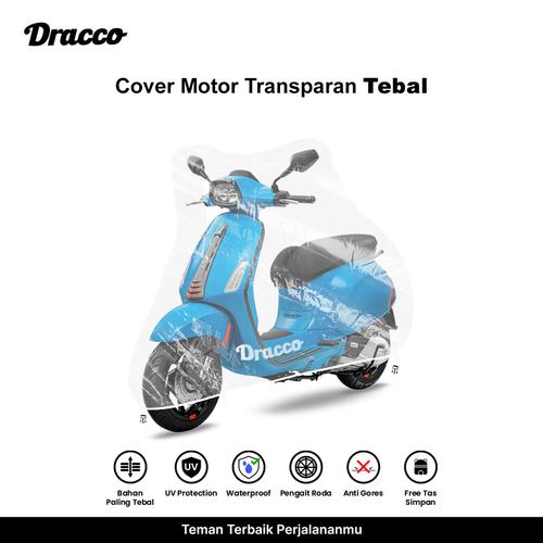 [EZO.4400399] cover motor vespa tebal waterproof DRACCO sarung motor selimut motor