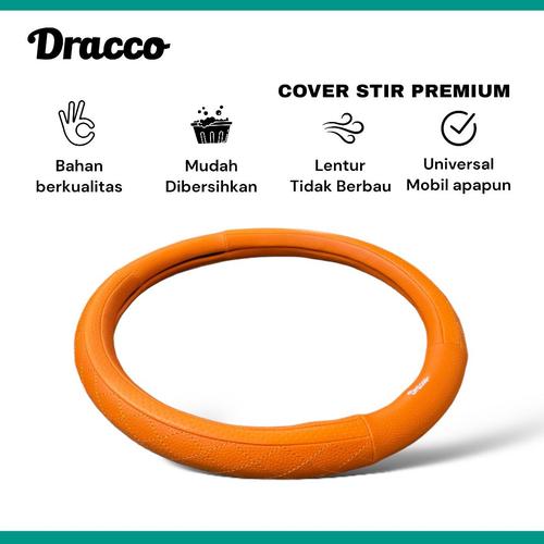 [EZO.4400402] Cover stir mobil premium DRACCO cover sarung stir mobil ZERO ORANGE