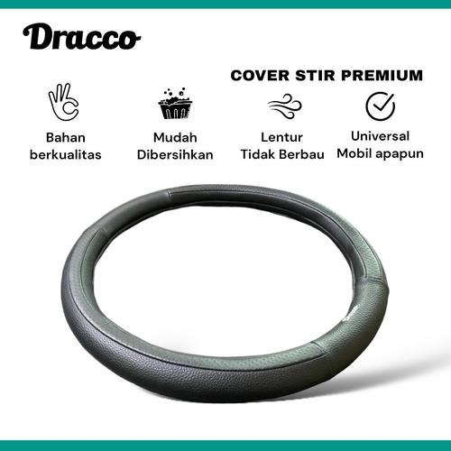 [EZO.4400403] Cover stir mobil premium DRACCO cover sarung stir mobil ZERO BLACK