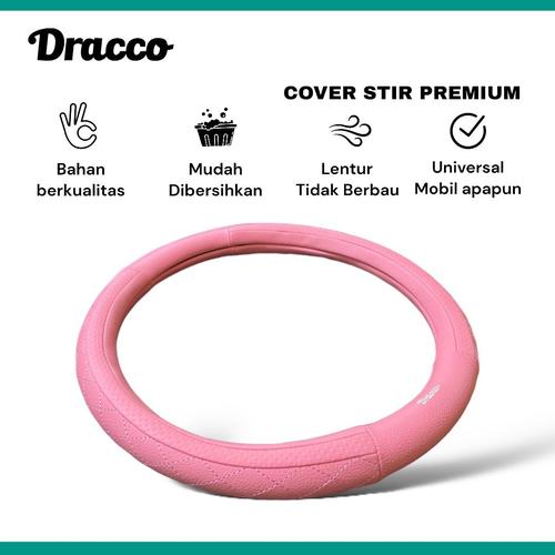 [EZO.4400404] Cover stir mobil premium DRACCO sarung stir mobil motif ZERO PINK