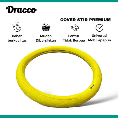 [EZO.4400405] Cover stir mobil premium DRACCO sarung stir mobil motif ZERO YELLOW