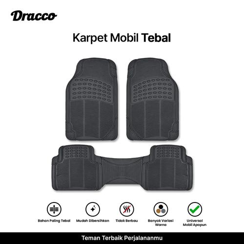 [EZO.4400431] Karpet Mobil Karet Universal 3in1 Depan Belakang (3Pcs) Premium DRACCO