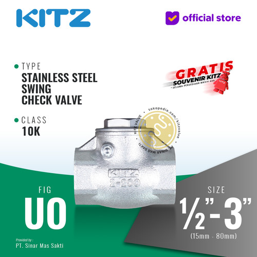 [EZR.2200094] Klep Tabok / Check Valve Stainless SUS304 KITZ Fig. UO , Drat / Screw
