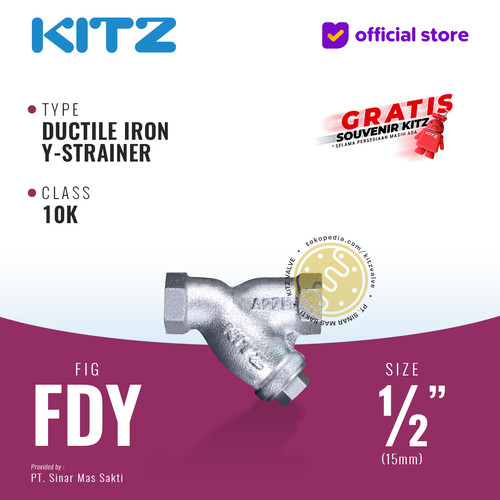 [EZR.2200106] Y-Strainer Ductile Iron KITZ Fig. 10 FDY, 1/2" - 15mm , Drat / Screw