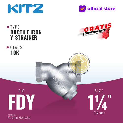 [EZR.2200109] Y-Strainer Ductile Iron KITZ Fig. 10 FDY, 1 1/4" - 32mm , Drat / Screw