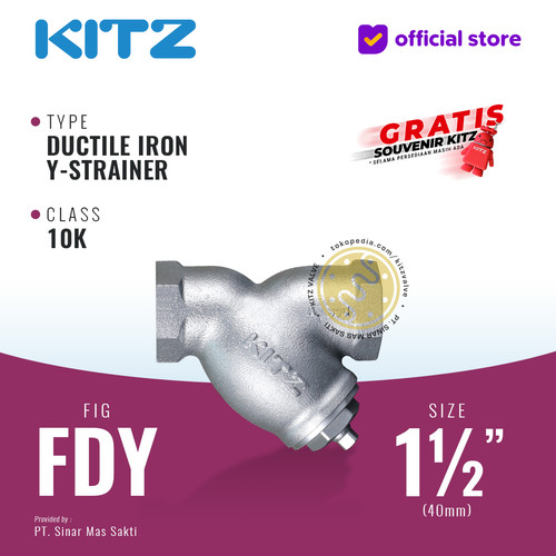 [EZR.2200110] Y-Strainer Ductile Iron KITZ Fig. 10 FDY, 1 1/2" - 40mm , Drat / Screw