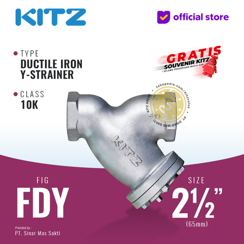 [EZR.2200112] Y-Strainer Ductile Iron KITZ Fig. 10 FDY, 2 1/2" - 65mm , Drat / Screw