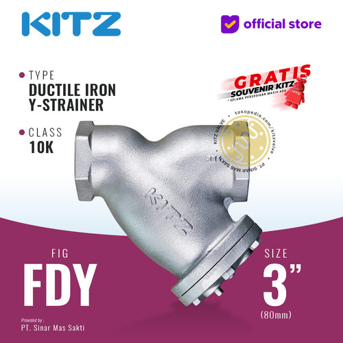 [EZR.2200113] Y-Strainer Ductile Iron KITZ Fig. 10 FDY, 3" - 80mm , Drat / Screw