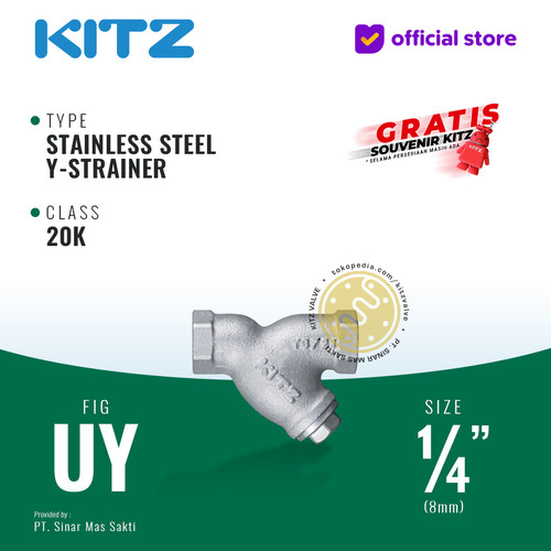 [EZR.2200115] Y-Strainer Stainless KITZ Fig. UY, 1/4" - 8A - 8mm , Drat / Screw
