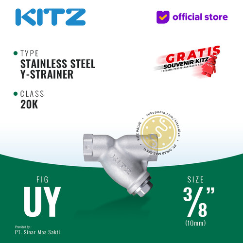 [EZR.2200116] Y-Strainer Stainless KITZ Fig. UY, 3/8" - 10A - 10mm , Drat / Screw