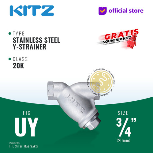 [EZR.2200118] Y-Strainer Stainless KITZ Fig. UY, 3/4" - 20A - 20mm , Drat / Screw