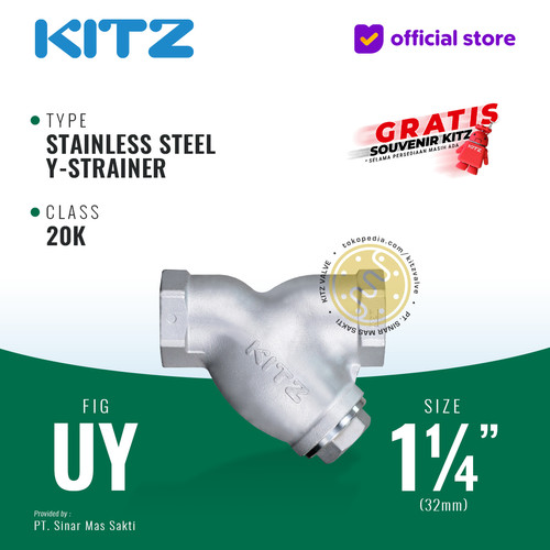 [EZR.2200120] Y-Strainer Stainless KITZ Fig. UY, 1 1/4" - 32A - 32mm , Drat / Screw