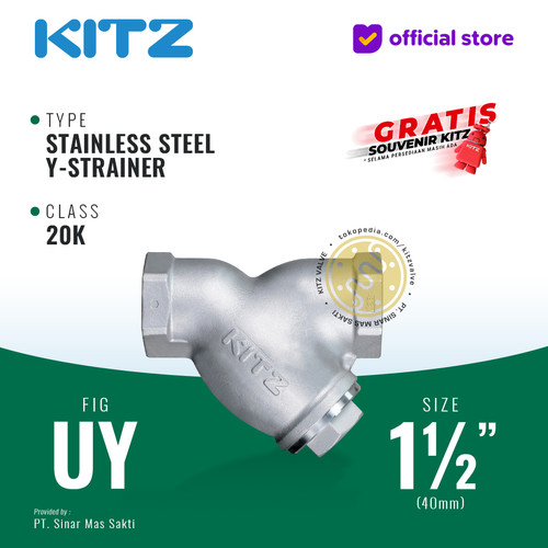[EZR.2200121] Y-Strainer Stainless KITZ Fig. UY, 1 1/2" - 40A - 40mm , Drat / Screw