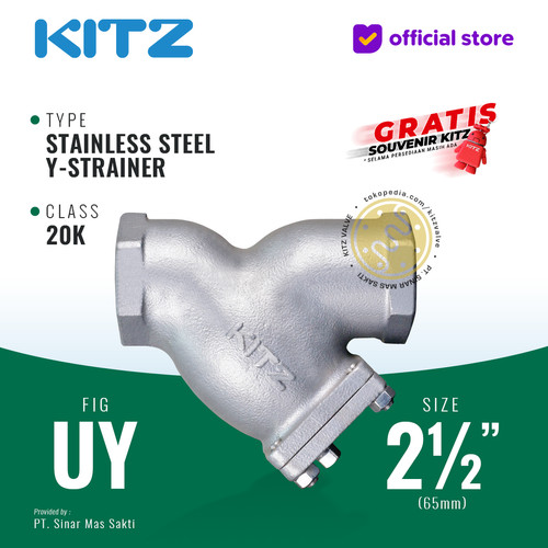 [EZR.2200123] Y-Strainer Stainless KITZ Fig. UY, 2 1/2" - 65A - 65mm , Drat / Screw