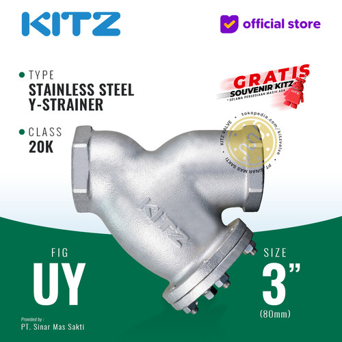[EZR.2200124] Y-Strainer Stainless KITZ Fig. UY, 3" - 80A - 80mm , Drat / Screw