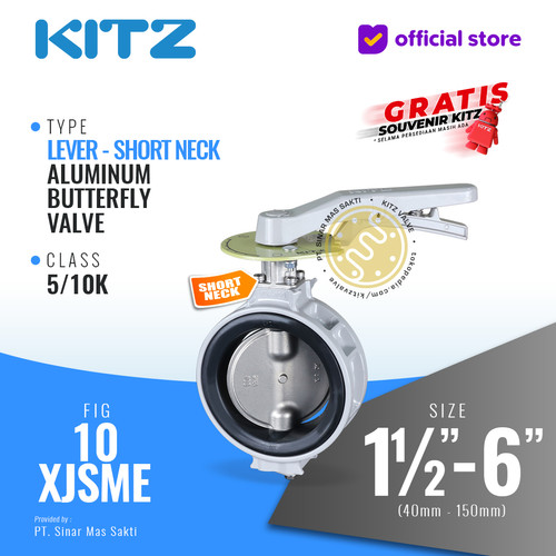 [EZR.2200126] Butterfly Valve Aluminum KITZ Fig. 10XJSME , LEVER - SHORT NECK