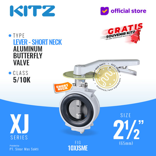 [EZR.2200129] Butterfly Valve Alum KITZ Fig. 10XJSME , 2 1/2" - 65mm , LEVER - SHORT