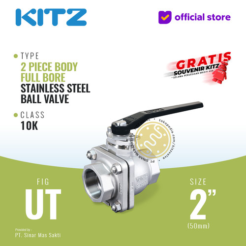 [EZR.2200157] Ball Valve Full Bore SUS KITZ Fig. 10 UT , 2" - 50mm, Drat / Screw