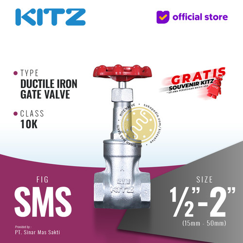 [EZR.2200160] Gate Valve Ductile Iron KITZ Fig. 10 SMS , Drat / Screw