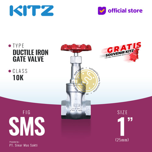 [EZR.2200163] Gate Valve Ductile KITZ Fig. 10 SMS , 1" - 25A - 25mm , Drat / Screw
