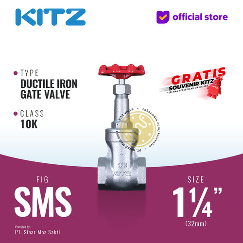 [EZR.2200164] Gate Valve Ductile KITZ Fig. 10 SMS , 1 1/4" - 32mm , Drat / Screw