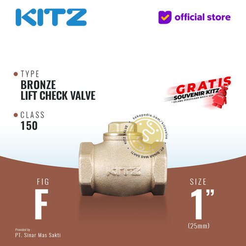 [EZR.2200182] Lift Check Valve KITZ Fig. 150 F , 1" - 25A - 25mm , Drat / Screw