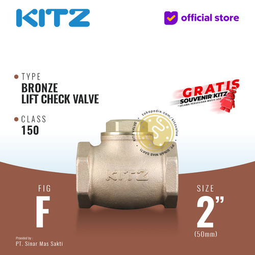 [EZR.2200184] Lift Check Valve KITZ Fig. 150 F , 2" - 50A - 50mm , Drat / Screw