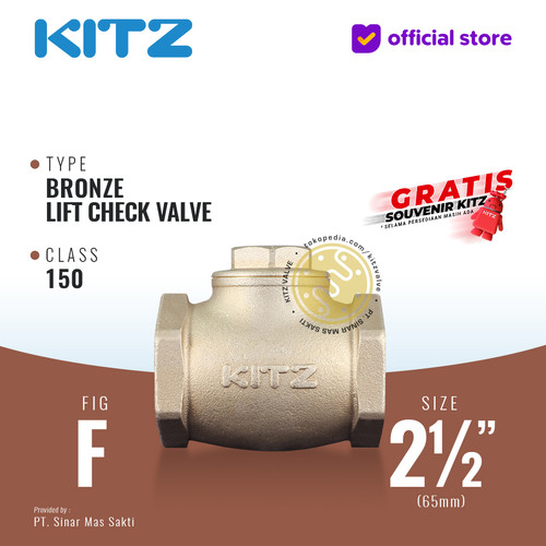 [EZR.2200185] Lift Check Valve KITZ Fig. 150 F , 2 1/2" - 65A - 65mm , Drat / Screw