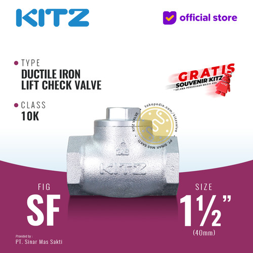[EZR.2200198] Lift Check Valve Ductile KITZ Fig. 10 SF, 1 1/2" - 40mm , Drat / Screw