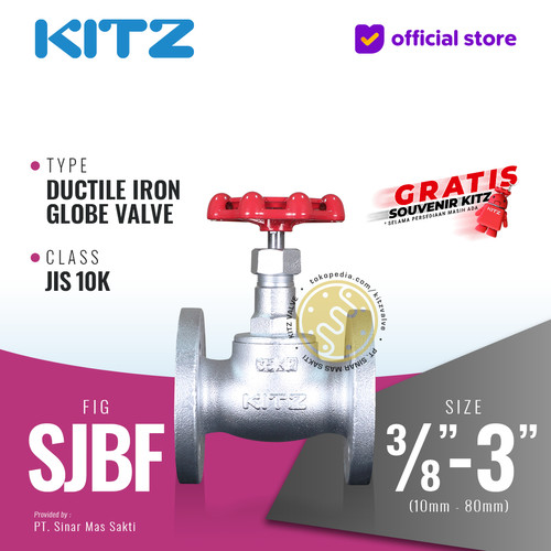 [EZR.2200200] Globe Valve Ductile Iron KITZ Fig. 10 SJBF , Flange JIS 10K
