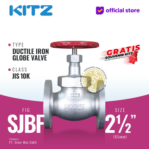 [EZR.2200208] Globe Valve Ductile KITZ Fig. 10 SJBF , 2 1/2" - 65mm , Flange 10K