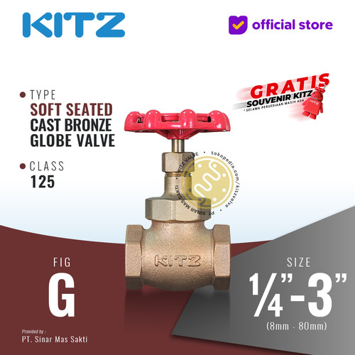 [EZR.2200219] Globe Valve Soft Seat Bronze KITZ Fig. 125 G , Drat / Screw