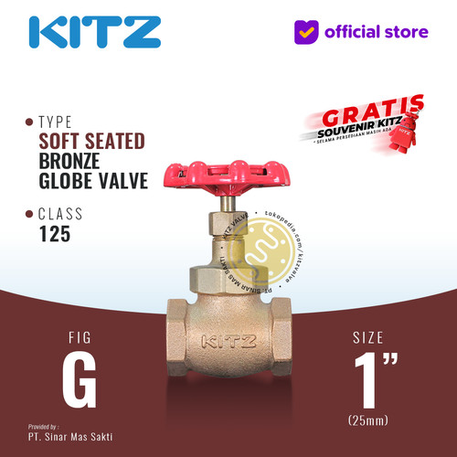 [EZR.2200224] Globe Valve Soft Seat KITZ Fig. 125 G , 1" - 25A - 25mm , Drat / Screw