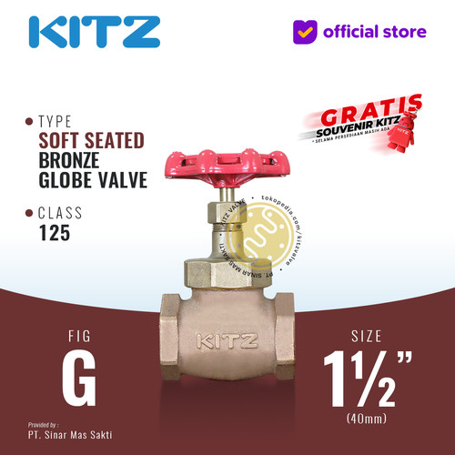 [EZR.2200226] Globe Valve Soft Seat KITZ Fig. 125 G , 1 1/2" - 40mm , Drat / Screw