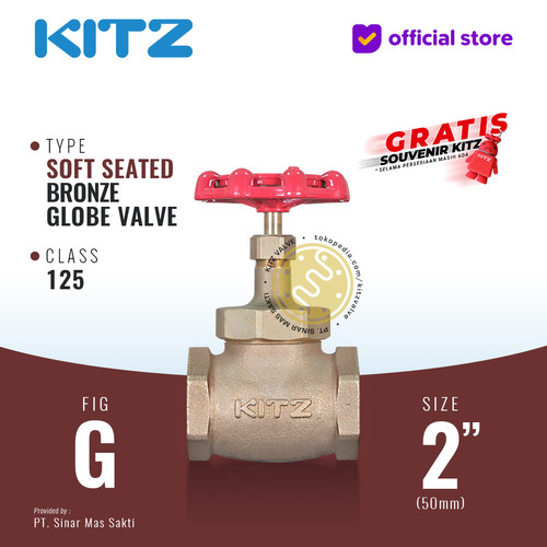 [EZR.2200227] Globe Valve Soft Seat KITZ Fig. 125 G , 2" - 50A - 50mm , Drat / Screw
