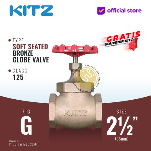 [EZR.2200228] Globe Valve Soft Seat KITZ Fig. 125 G , 2 1/2" - 65mm , Drat / Screw