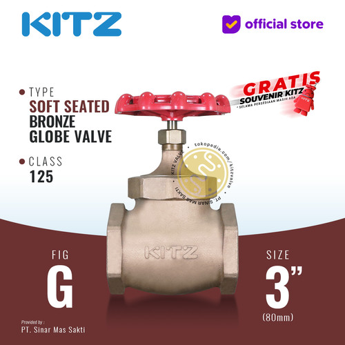 [EZR.2200229] Globe Valve Soft Seat KITZ Fig. 125 G , 3" - 80A - 80mm , Drat / Screw