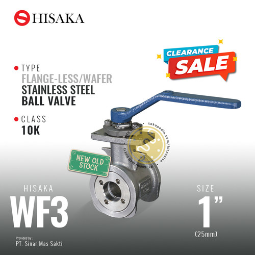 [EZR.2200233] Ball Valve Flange-Less / Wafer , HISAKA Fig. WF3 , 1" - 25A - 25mm