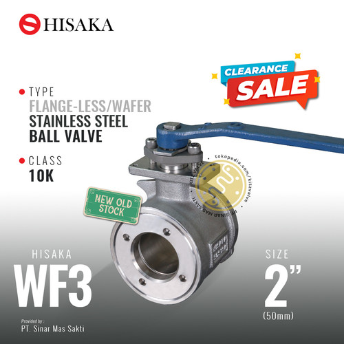 [EZR.2200236] Ball Valve Flange-Less / Wafer , HISAKA Fig. WF3 , 2" - 50A - 50mm